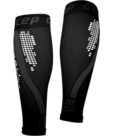 Shop CEP Nighttech Calf Sleeves for Women | Colorful Reflective Leg Warmers in Black | Size IV - International Shipping Available - Buy Online on GoSupps.com