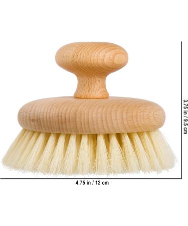 Redecker Natural Pig Bristle Massage Brush - Oiled Beechwood Knob - 3-7/8-Inches - Buy Online on GoSupps.com