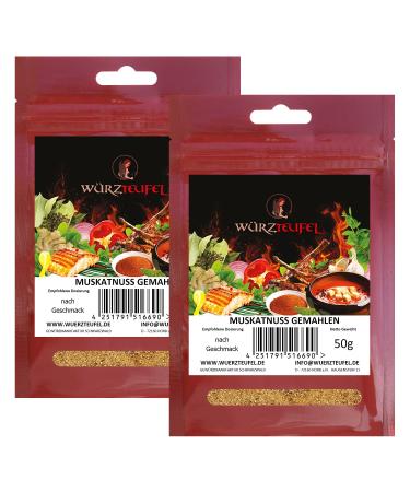 Ground Nutmeg Reduced Nutmeg New Guinea Premium Grade 2 x 50g (100g) sachets.