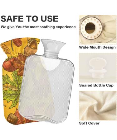 Autumn Pumpkin Hot Water Bottle - 1L BPA Free | Small Hot Water Bag for Pain Relief & Hot Cold Therapy - Buy Online on GoSupps.com