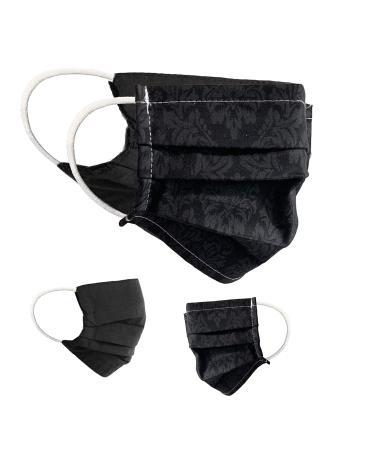 BAF Community Masks 2 via Pack Set Unisex makeshift mask Wendbar Mundsprung Mund and nose protection turning mask with motif cotton bci washable 1 piece (2 pack) black/white-3
