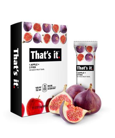 That's it. Apple + Fig Fruit Bars 100% All Natural, No Artificial Ingredients or Preservatives Delicious Healthy Snack for Children & Adults, Vegan, Gluten Free, Paleo, Kosher, Non GMO (12 Pack)