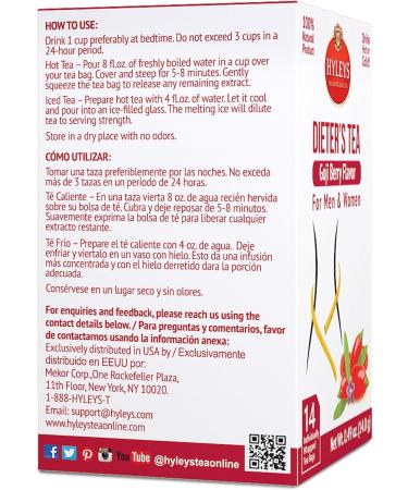 Hyleys Tea Dieter's Tea avec saveur de baies de Goji 14 sachets de th 25 sachets (1 pi ce) - Buy Online on GoSupps.com