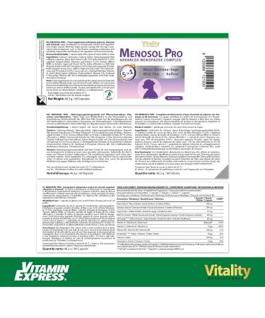 Menosol Pro Menopause Capsules - Hormone-Free Sage Wild Yam & Vitamin B6 | 60stk Holistic Complex for Women's Health | Vitality Nutritionals by Vitaminexpress - Buy Online on GoSupps.com