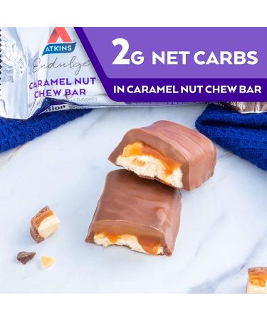 Atkins Endulge Caramel Nut Chew Bars - Keto Friendly, 10 Count Value Pack - Buy Online on GoSupps.com