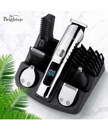 Brightup Beard Trimmer for Men - Electric Razor & Shaver Cordless Hair Clippers Trimmers Set IPX7 Waterproof Mens Grooming Kit for Shaving Face Mustache Body Ear Nose Hair Trimmer Gifts for Men Black - Buy Online on GoSupps.com