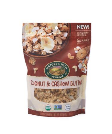 Nature's Path Organic Gluten Free Coconut and Cashew Butter Granola, 11 Ounce (Pack of 8), Non-GMO, Supports Digestive Health, High Fiber, 5g Plant Based Protein Coconut & Cashew Butter
