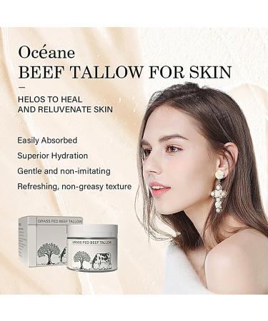  Esncddym Beef Tallow Balm For Skin Tallow Face Moisturizer With Emu Oil Beef Tallow For Skin Deeply Nourishing Organic Grass Fed Tallow Balm Beef Tallow Cream For Face & Body For All Skin Types 50ml - Buy Online on GoSupps.com