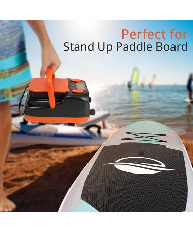 SereneLife 16PSI High Pressure SUP Air Pump - Dual Stage Inflation & Deflation, Auto-Off, 12V DC Connector - for Paddle Boards, Boats & More - Buy Online on GoSupps.com
