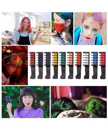 Lyydan 10-Piece Washable Hair Color Chalk Set - Non-Toxic Temporary Hair Dye for Kids & Adults | Perfect for Parties & Cosplay - Buy Online on GoSupps.com