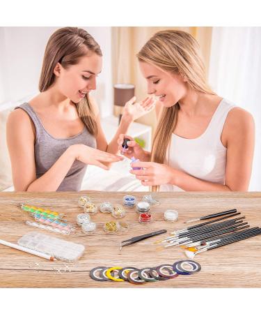 Melliex 45-Piece Nail Art Decoration Set | Glitter Foil & Brushes for Stunning Manicures - International Shipping Available - Buy Online on GoSupps.com
