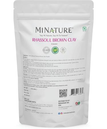 Rhassoul Brown Clay powder by mi nature | 227g(8oz) | Rhassoul clay | Ghassoul Clay |Face Mask Cleansing Detoxifying | Hair Mask removes excess oil from Hair conditioning |Exfoliant |Vegan - Buy Online on GoSupps.com
