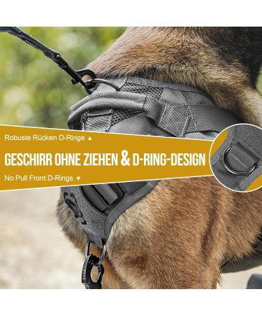 Oneigris No-Pull Dog Harness - Aire Mesh Adjustable Safety Vest for Large/Medium Dogs - Ultra-Breathable with 2 Handles - Gray XL (Neck: 51-74cm Chest: 79-102cm) - Buy Online on GoSupps.com