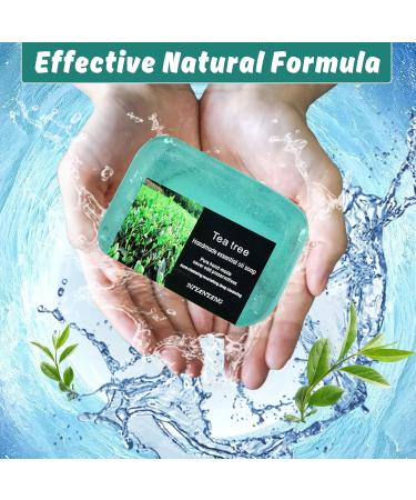Antifungal Antibacterial Tea Tree Soap Organic Natural Soap Bar Handmade Antifungal Antibacterial Treatment Soap for Athletes Foot Scrub Soap Bar for Tinea Versicolor Folliculitis Ringworm Jock Itc - Buy Online on GoSupps.com