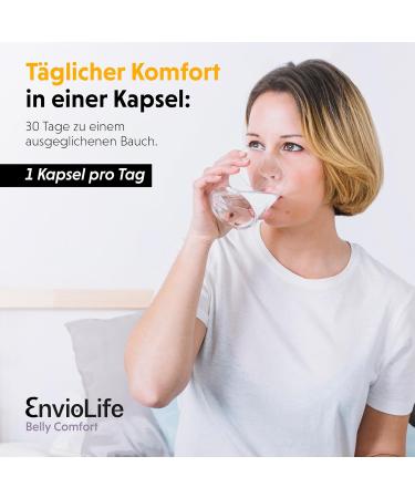 Enviolife Belly Comfort - 30 Capsules | Dietary Supplement with Biotin Lactic Acid Bacteria & Inulin for Healthy Mucous Membranes - Buy Internationally - Buy Online on GoSupps.com