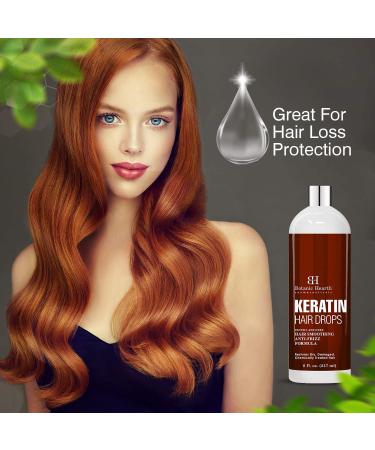 Botanic Hearth Keratin Anti Frizz Hair Serum - 8 fl oz | Strengthens, Protects, Smooth & Silky Feel | For Frizzy & Damaged Hair | Infused with Keratin Protein & Olive Oil | All Hair Types | Men & Women - Buy Online on GoSupps.com