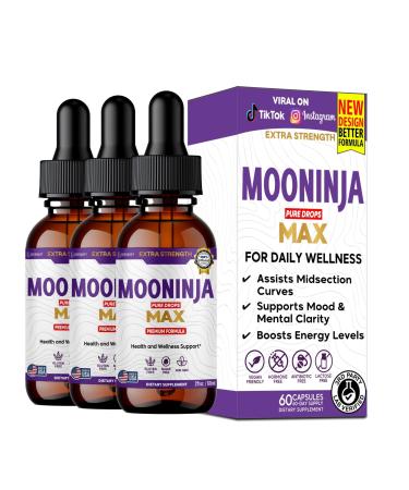 GREENVIFY Mooninja Pure Drops Max Extra Strength Health and Wellness Support 60 Servings 2 fl oz (3)