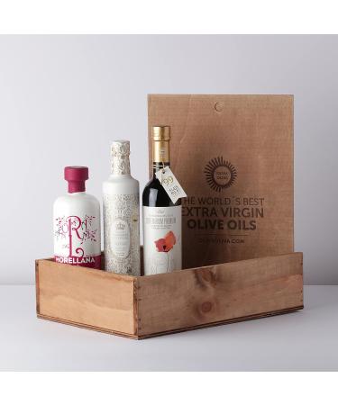 The world's best Extra Virgin Olive Oils (Der Feinschmecker Magazine Olio Award 2021) - Pack of 3 bottles of 500 ml (Wooden box) - Buy Online on GoSupps.com