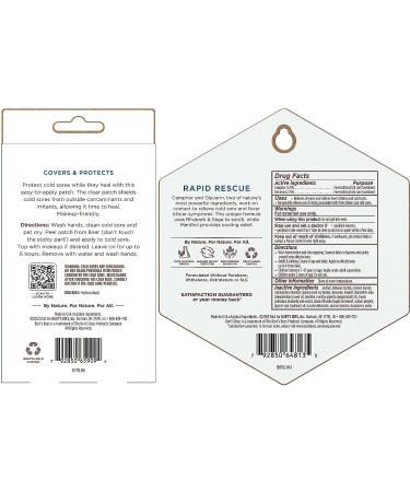 Burt's Bees Cold Sore Treatment Bundle - Healing Patches & Rhubarb-Sage Treatment for Symptom Relief - Buy Online on GoSupps.com