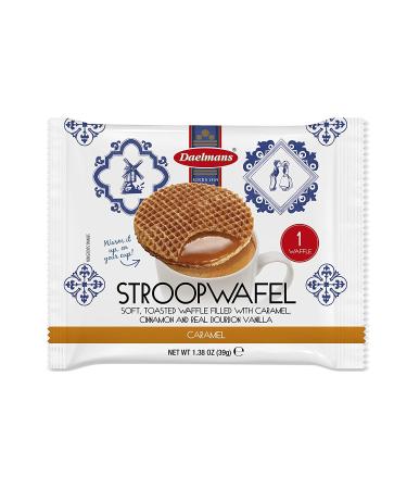 Daelmans Caramel Stroopwafels - Original Dutch Waffle Cookies, 24 Individually Wrapped, No Preservatives - Buy Online on GoSupps.com