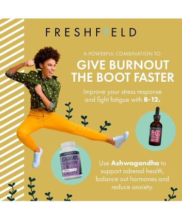 Freshfield B12 Complex Drops - 1200mcg Methylcobalamin - Liquid Vegan B Vitamins for Energy, Mood, Heart Health - Buy Online on GoSupps.com