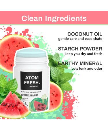 Buy Atom Fresh Lab Natural Deodorant - Long-Lasting Aluminum & Baking Soda Free Watermelon & Mint Scent 2.3 Oz - Skin Safe for All | International Shipping - Buy Online on GoSupps.com