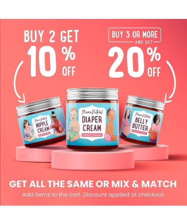 Organic Mama Natural Diaper Rash Cream (4 oz) - Probiotic Powered with Calendula & Coconut Oil - Diaper Rash Treatment & Healing Ointment - Buy Online on GoSupps.com