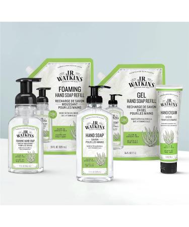 J.R. Watkins Foaming Hand Soap Pump 6 Pack - All Natural, Moisturizing Aloe & Green Tea Hand Soap Foam - Alcohol-Free, Cruelty-Free, USA Made - Ideal for Kitchen or Bathroom - 9 fl oz - Buy Online on GoSupps.com