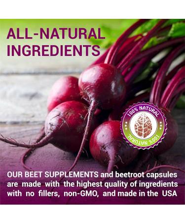 Beet Root Capsules - Natural Nitric Oxide Booster & Herbal Supplement for Athletic Performance - 100 Caps for Enhanced Energy & Liver Support - Buy Online on GoSupps.com