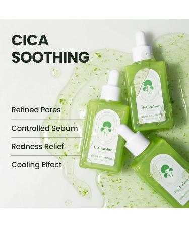 elravie HyCicaMue Ampoule | Lightweight Calming Serum for Sebum Control Pore Soothing & Barrier Care | Cica Hyaluronic Acid Vegan Mucin | Smooth & Fast-Absorbing Non Comedogenic | Korean Skin Care - Buy Online on GoSupps.com