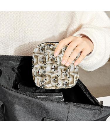 Cat Sanitary Napkin Storage Bag | Portable Period Pouch for Women & Teens | Multi-colored | 1Pcs - Buy Online on GoSupps.com
