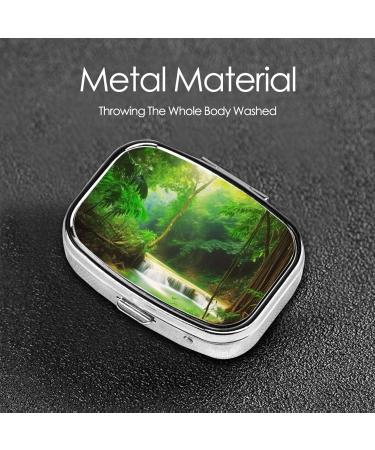Shop Natural Jungle Scenery Portable Pill Box | Travel Medicine Organizer for International Shipping - Buy Online on GoSupps.com