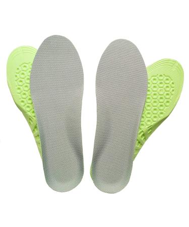 2 Pairs Honeycomb Elastic Shock Absorbing Shoe Insoles Breathable Sneaker Inserts Sports Shoe Insole Replacement Insoles for Men Women Kids (women9-10/ men7-9.5)