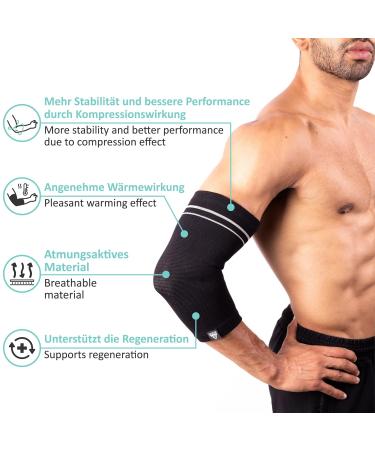 Premium Pullup & Dip Elbow Bandages for Men & Women - Non-Slip Sports Support for Fitness & Strength Training (L - 30-34 cm) - Buy Online on GoSupps.com