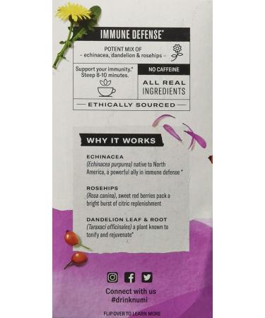 Numi Organic Immune Boost Tea - Caffeine Free, 16 Non-GMO Bags | 1.13 oz - Buy Online on GoSupps.com