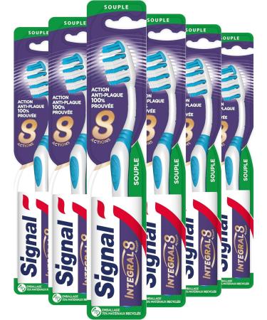 Buy Signal Integral 8 Soft Toothbrushes - Complete Care for Plaque & Tooth Decay Prevention (12 Pieces) - International Shipping Available - Buy Online on GoSupps.com