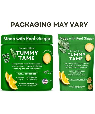 StomachBloom Tummy Tame Drops - Nausea Relief & Upset Stomach Support with Ginger Lemon & Spearmint | 28 Ct | International Shipping - Buy Online on GoSupps.com