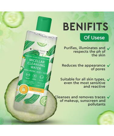 Buy My Beauty Spot Micellar Water - Hydrating Facial Cleansing Makeup Remover (Cucumber 16.9 Fl. Oz) - Gentle Makeup Remover for All Skin Types - International Shipping Available - Buy Online on GoSupps.com