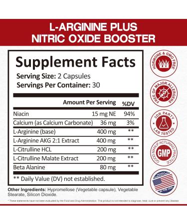 Rasav 6 Pack Nitric Oxide Booster Supplement - L-Arginine L-Citrulline and Beta Alanine Blend for Energy Performance Endurance and Muscle Support - 60 Capsules - Buy Online on GoSupps.com