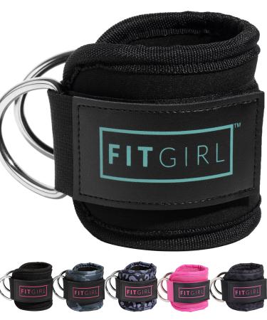 FITGIRL Ankle Strap for Cable Machines and Resistance Bands, Work Out Cuff Attachment for Home & Gym, Booty Workouts - Kickbacks, Leg Extensions, Hip Abductors, for Women Only Mint Single