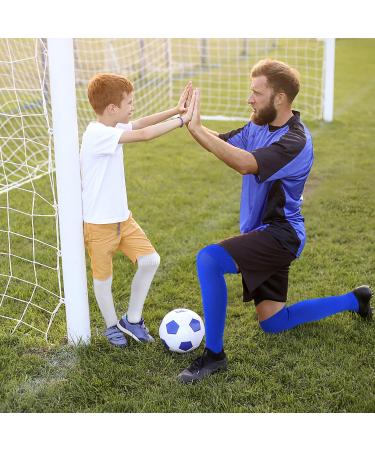 Buy Elutong Children's Football Socks - Unisex Training Socks Comfortable & Breathable Non-Slip Size 33-45 Black/White/Blue - Buy Online on GoSupps.com