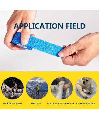 JClife Self-Adhesive Elastic Bandage - 6 Roll Set Multi-Colored 5cm x 450cm for Sports Injuries & Pet Care | Medical Fixing Tape - Buy Online on GoSupps.com
