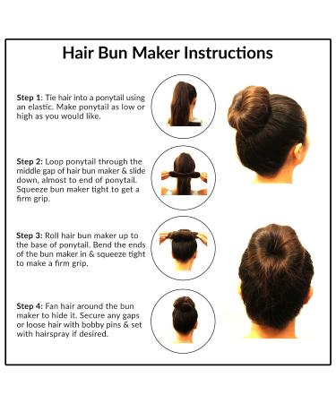 Styla Hair Magic Bun Maker - Foam Sponge Bun Accessories (2 Small 2 Large) - Black | Perfect for Effortless Updos - Buy Online on GoSupps.com