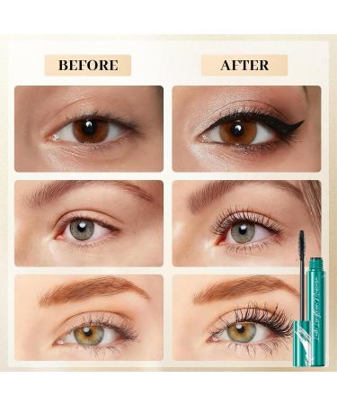  KOSLEOW Professional Volume and Length Mascara Waterproof Black Mascara False Lash Effect Anti-Smear and Anti-Clump Formula 10 ml - Buy Online on GoSupps.com