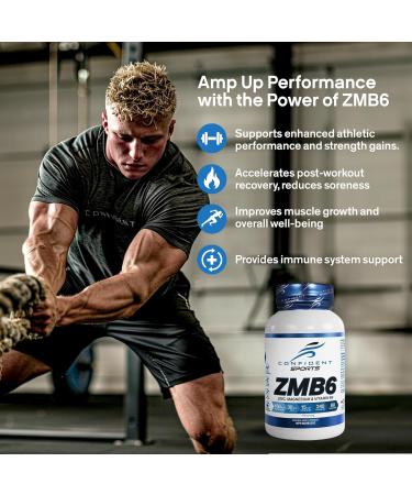 CONFIDENT SPORTS - ZMB6-100% Pure - Maximum Strength + Absorption 120 Count 40 Servings 120 count (Pack of 1) - Buy Online on GoSupps.com