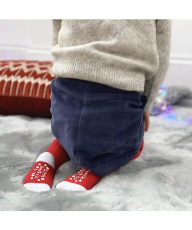 Non-Slip Super Soft Ribbed Girls Tights - Red | Cozy Anti-Skid Winter Wear for Active Toddlers | 1 Year - Buy Online on GoSupps.com