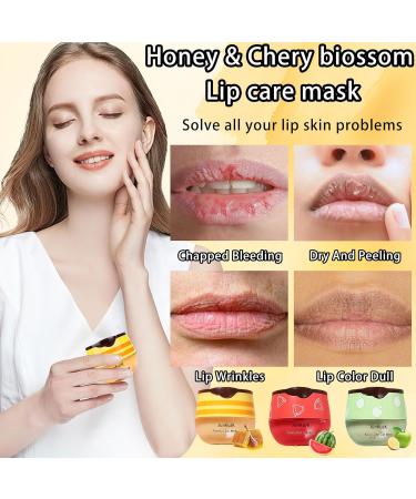 JunKuJK 3 Pcs Bee Lip Balm Honey Pot with Stick Moisturizing Lip Mask Overnight Day and Night Tinted Sleeping Lip Balm Hydrating Lip Scrubs Exfoliator & Moisturizer - Buy Online on GoSupps.com