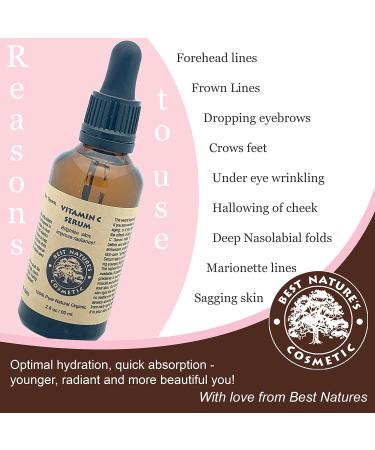 Vitamin C Serum for Face - Hydrating & Brightening Reduces Dark Spots & Fine Lines - 2 fl oz / 60ml - Buy Online on GoSupps.com