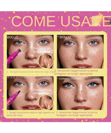 False Face Freckle Pen - Waterproof 2.8ml Facial Spot Pen Dual-Tip Sweatproof Makeup for Halloween Special Effects and Beauty for Women - Buy Online on GoSupps.com