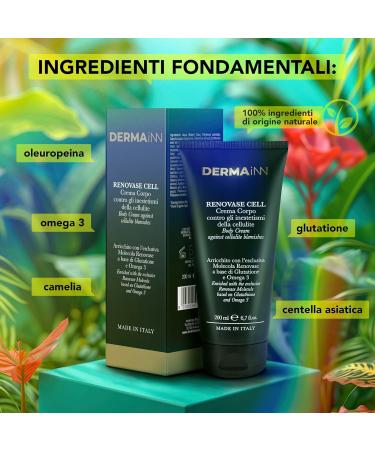  Innbiotec Pharma Renovase Cell - Cellulite Leg and Glutei Cream Firming Body Cream with Glutathione and Omega3 Strong Anti-Cellulite Cream Cellulite Legs and Glutei Liporiductor and Firming Cream - Buy Online on GoSupps.com